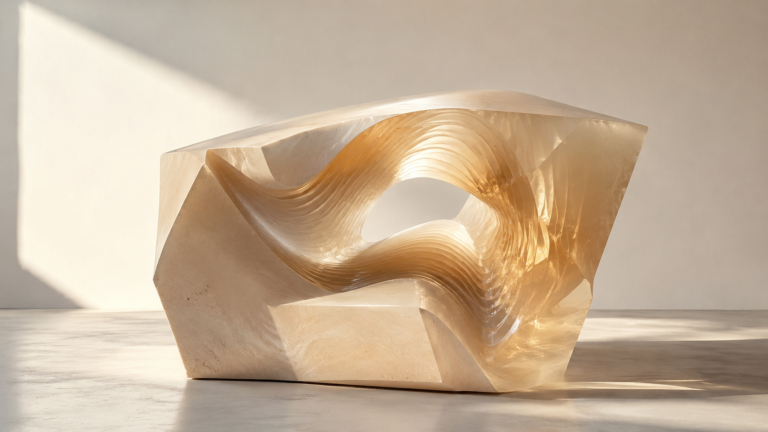 Abstract sculptural artwork for the JRW Finance article on switching banks vs refinancing externally: what's different