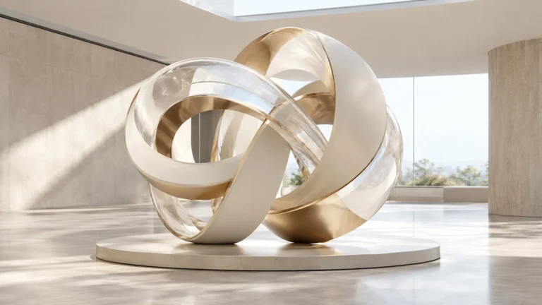 Abstract sculptural artwork for the JRW Finance article on refinancing with less than 20% equity